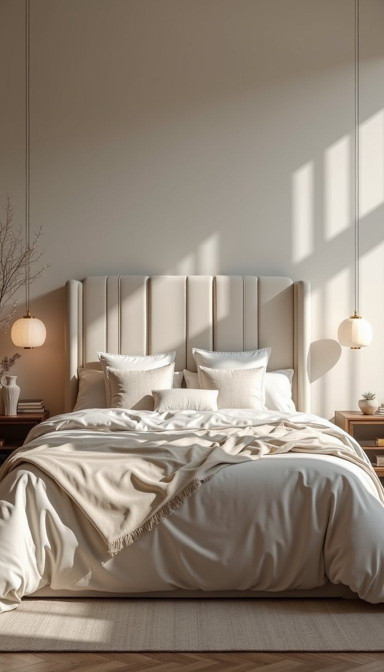 DIY Upholstered Headboard With Tall Silhouette