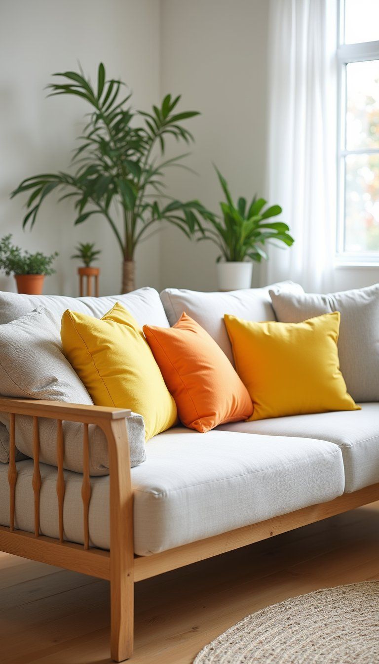 Bright Citrus Tone Pops For Neutral Rooms