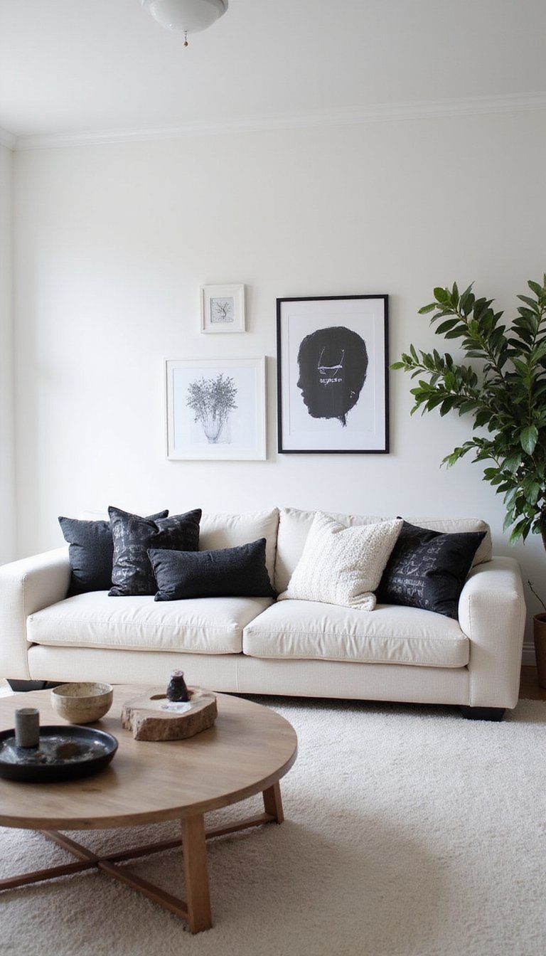 High-Contrast Black White Graphic Pairing Style