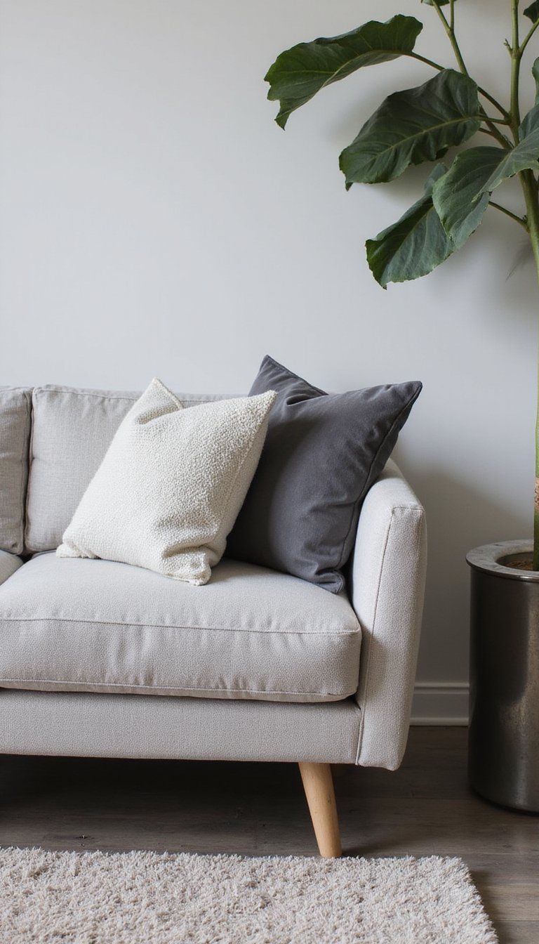 Monochrome Texture Layering For Modern Sofas