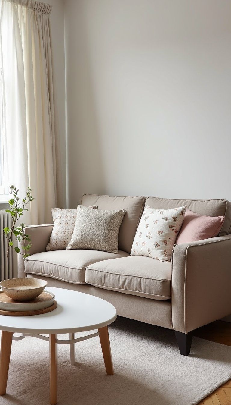 Tiny Scale Prints For Petite Apartment Sofas