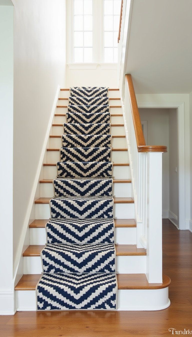 Chevron Runner For Visual Stair Movement