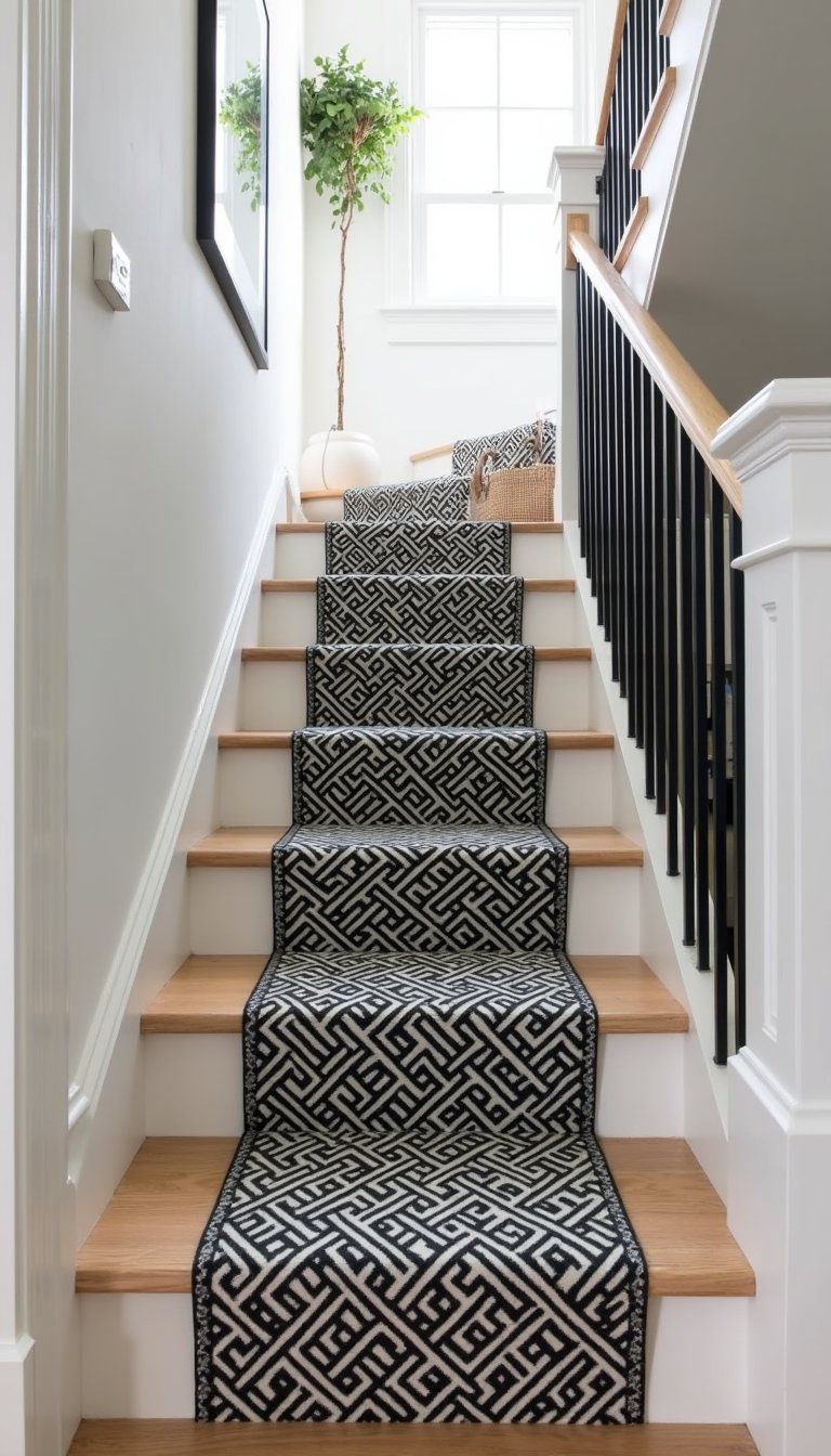 Monochrome Black And White Runner For Drama