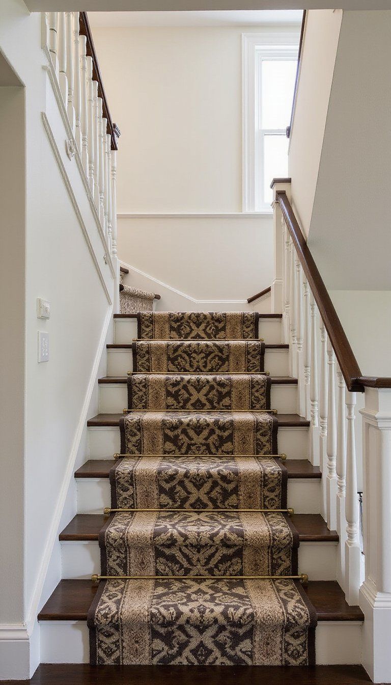 Runner With Stair Rods For Traditional Feel