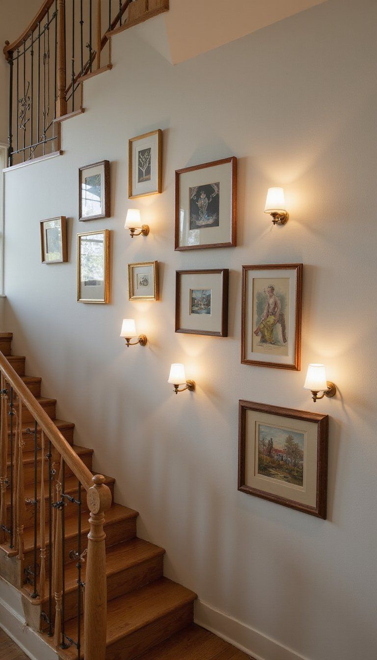 Clustered Mini Sconces For Gallery Wall Drama