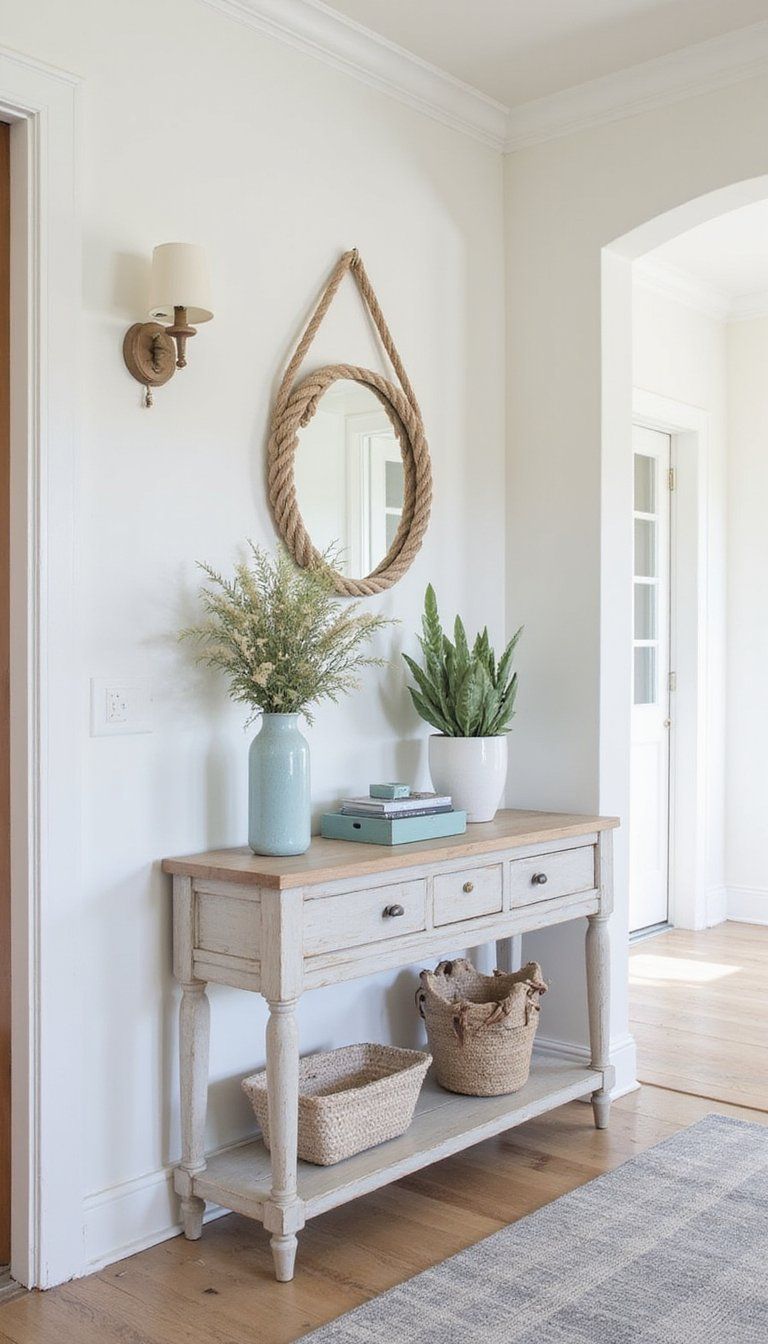 Nautical Rope Sconces For Coastal Cottage Charm