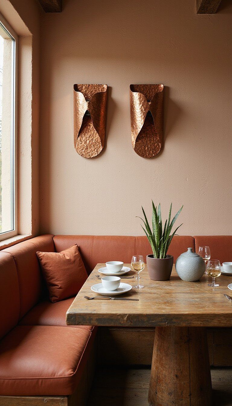 Textured Metal Sconces With Hammered Details