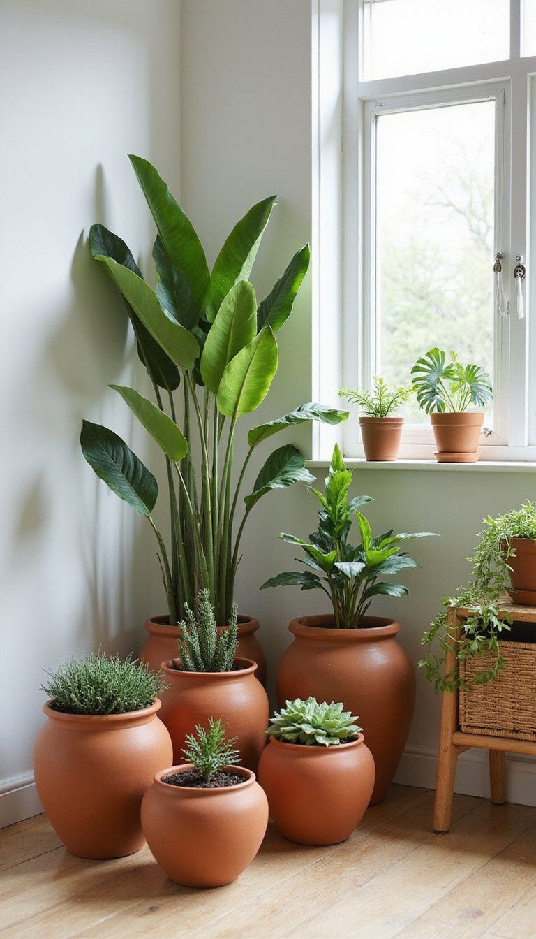 Handmade Terracotta Planters For Indoor Greenery