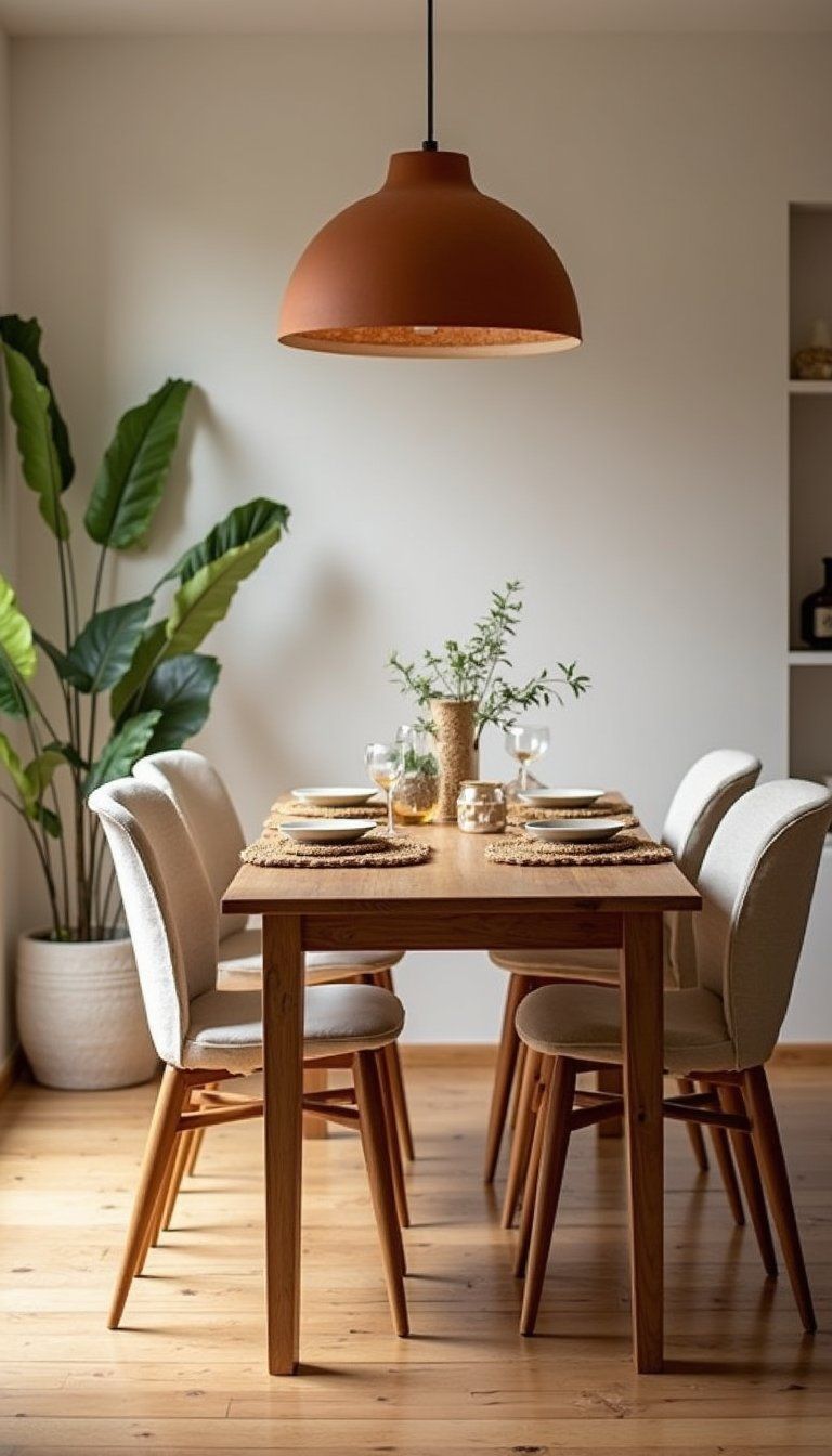 Sculptural Terracotta Lighting For Soft Ambiance