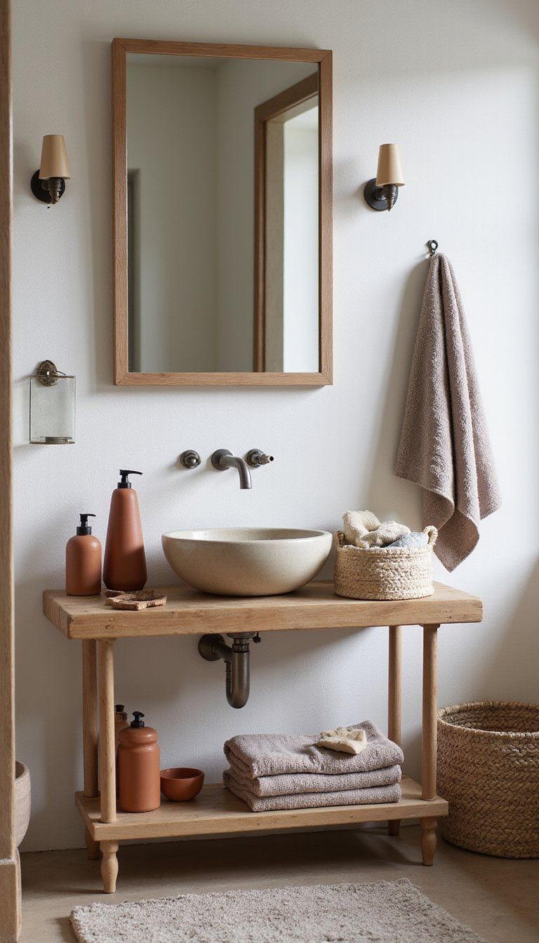 Terracotta Bathroom Accents For Spa-Like Warmth