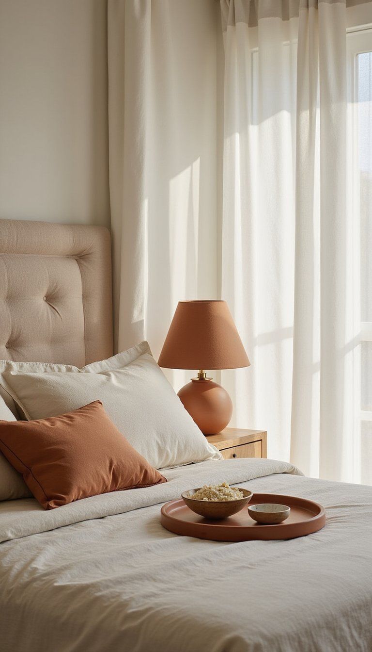 Terracotta Bedside Styling For Cozy Bedrooms