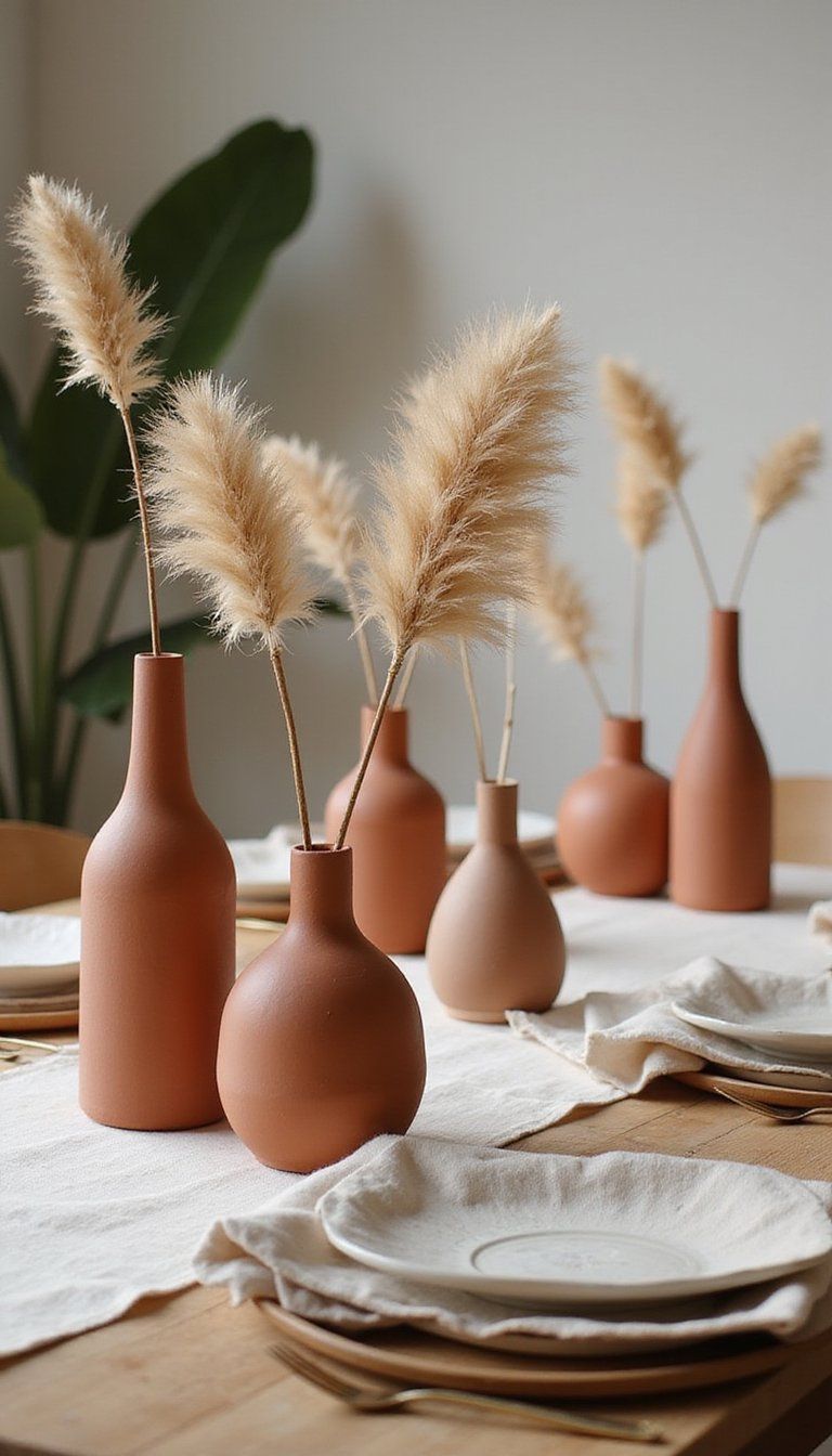 Terracotta Ceramic Vases For Soft Table Styling