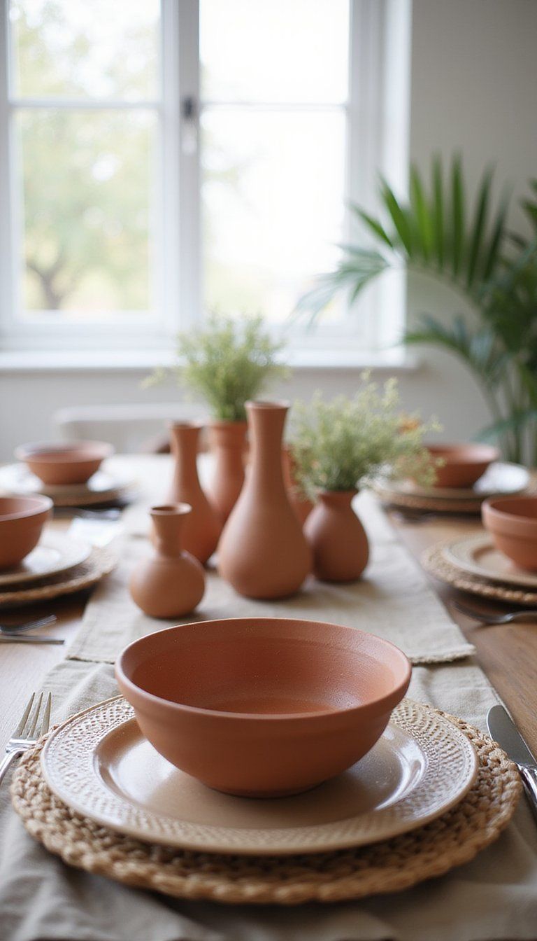 Terracotta Dining Centerpiece For Casual Gatherings