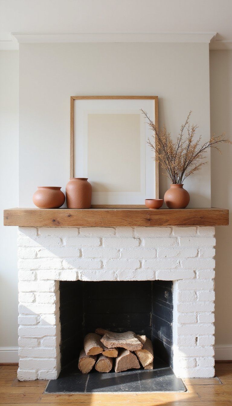 Terracotta Fireplace Mantel For Inviting Evenings