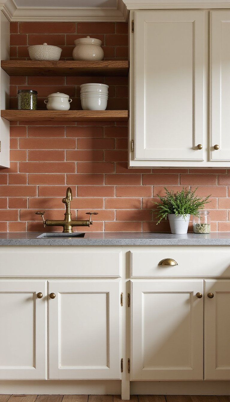 Terracotta Tile Backsplash For Cozy Kitchen Charm