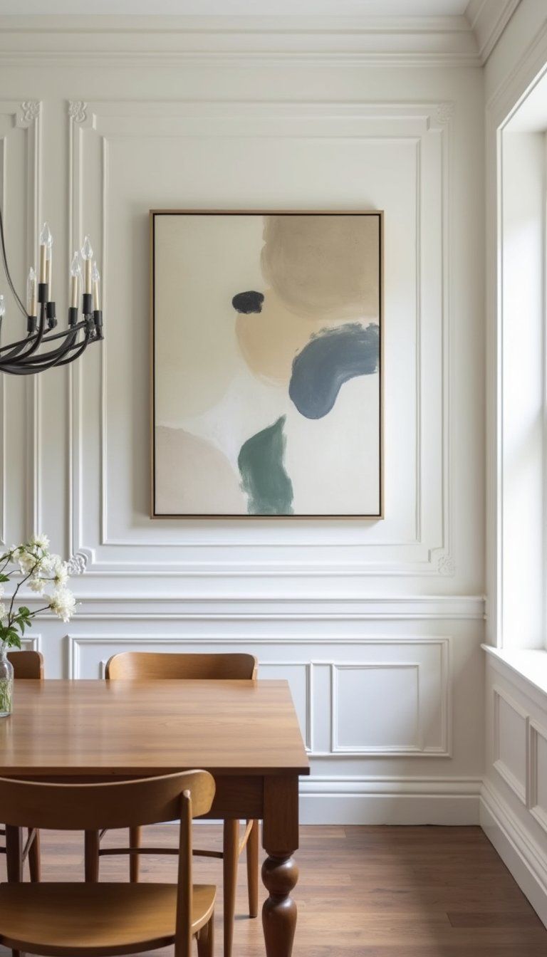 Classic Molding With Modern Abstract Art