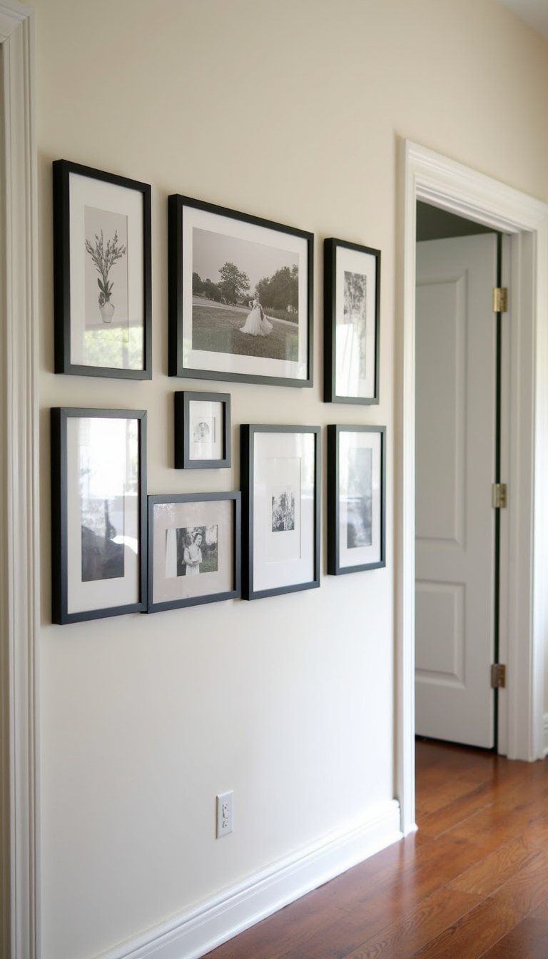 Gallery Wall With Clean Frames And Personal Finds
