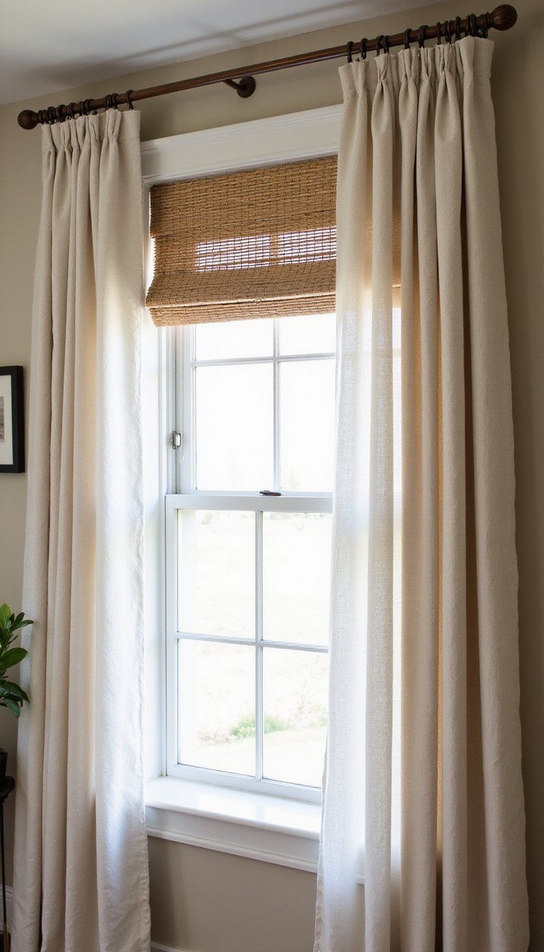 Minimal Window Treatments With Layered Textures