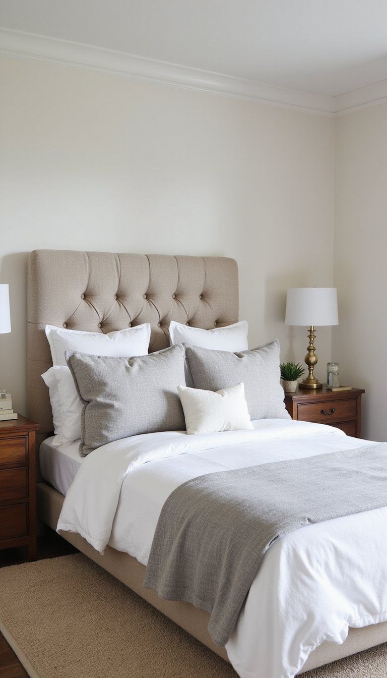 Serene Bedroom With Layered Textiles And Neutrals