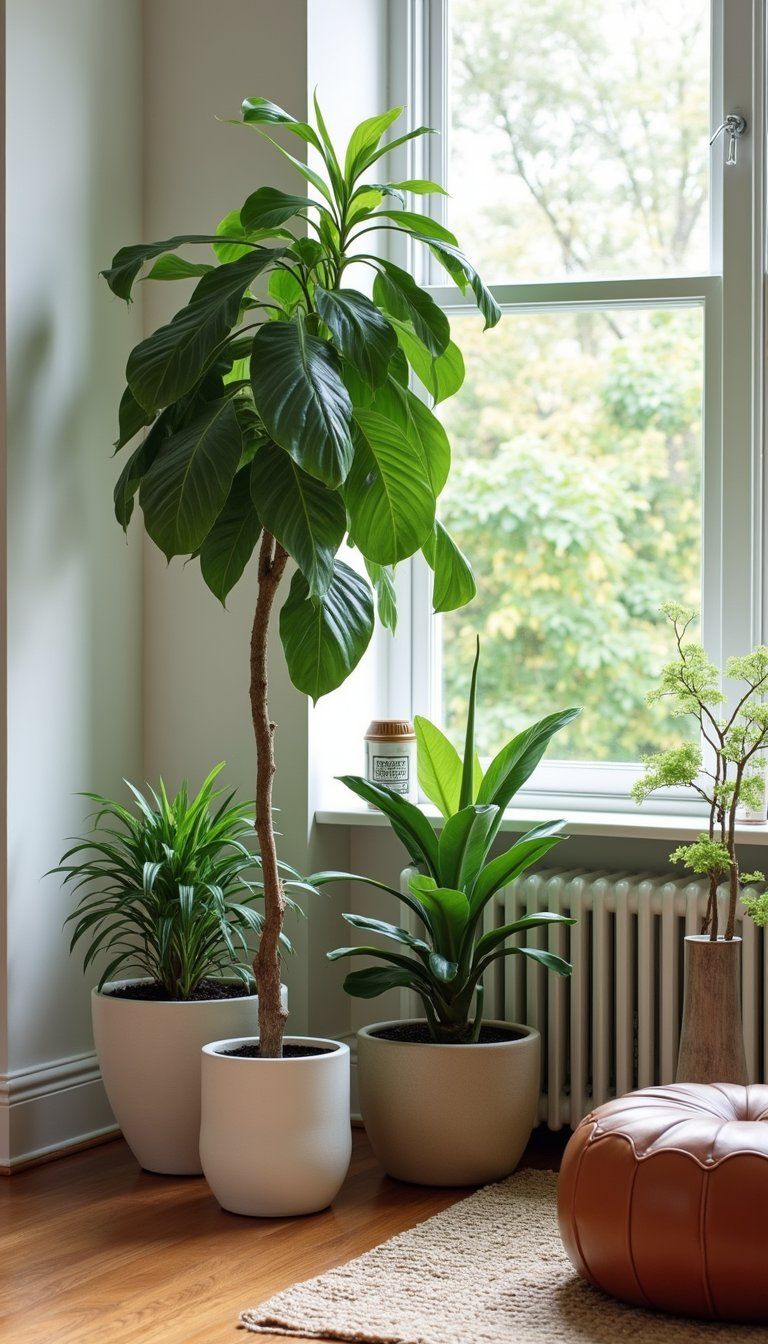 Clustered Planters Of Different Heights Grouping