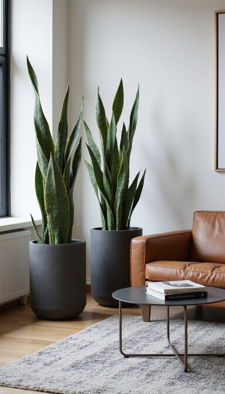Sculptural Snake Plants For Sleek Modern Vibe