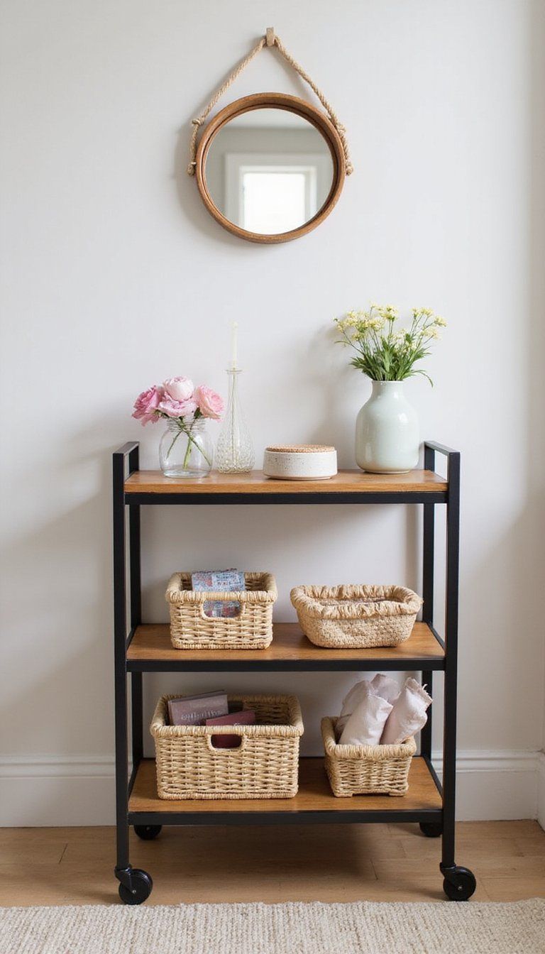 Compact Vanity Cart For Small Spaces