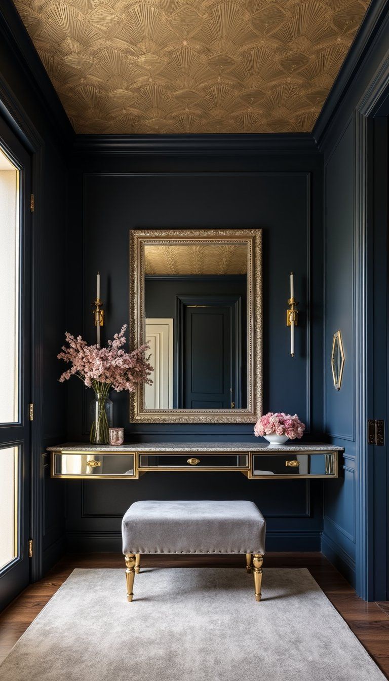 Art Deco Fan Pattern For A Glam Dressing Room