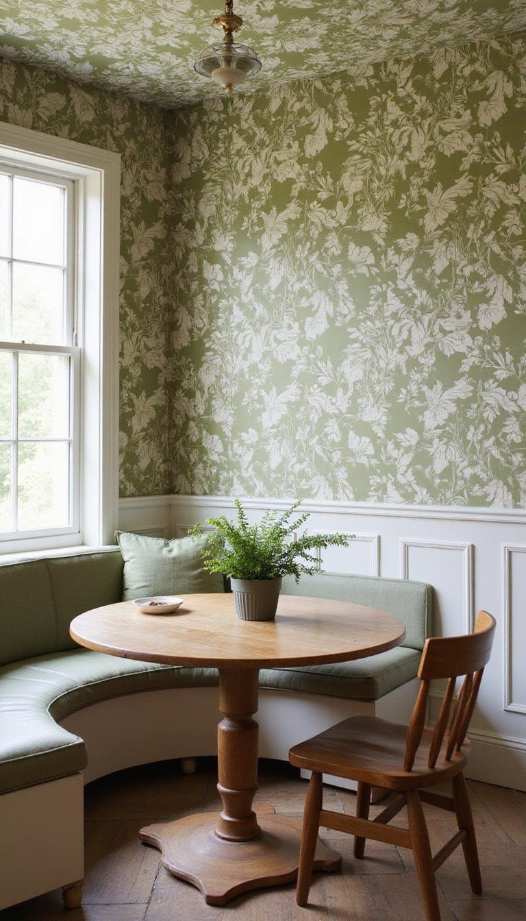 Botanical Leaf Border For Cozy Breakfast Nook