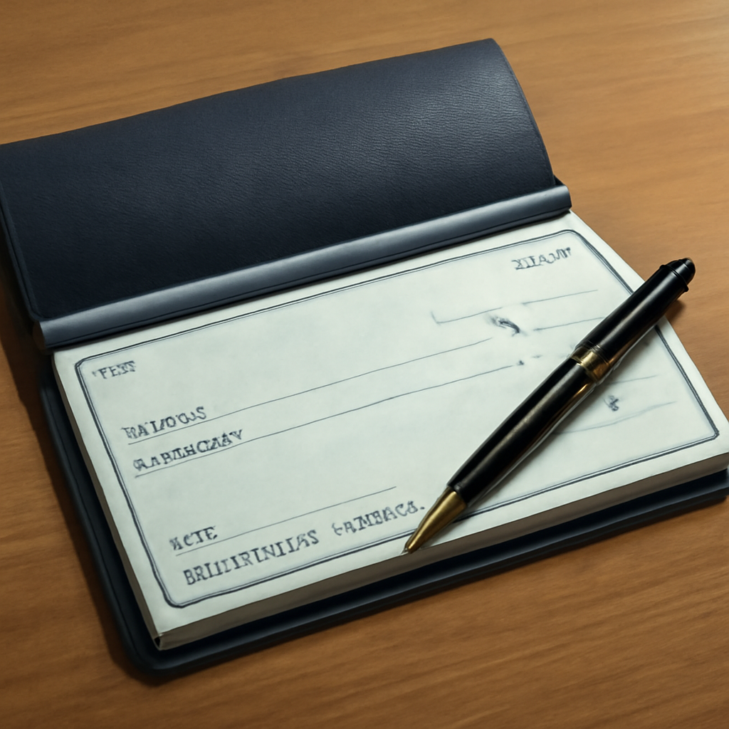 Chequebook illustration