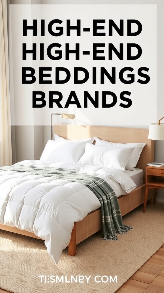 A beautifully styled luxury bedroom featuring high-end bedding.