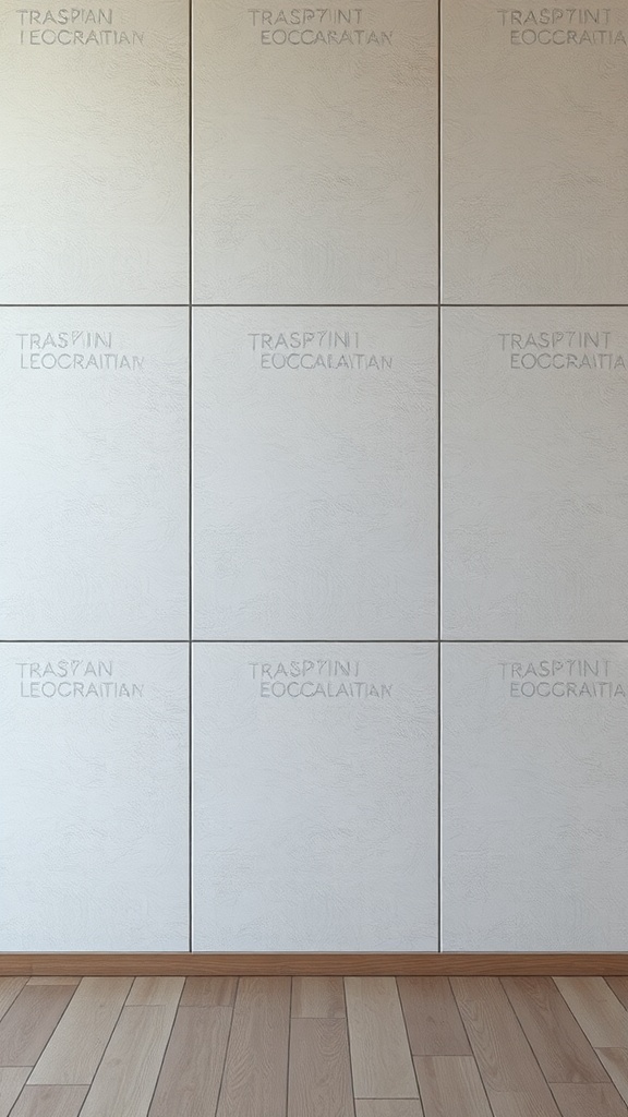 Textured wall panels in a minimalist setting