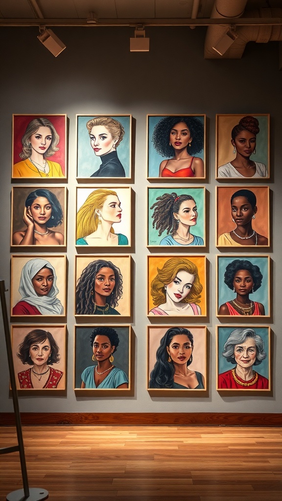 A collection of portraits featuring diverse women, showcasing their beauty and strength.