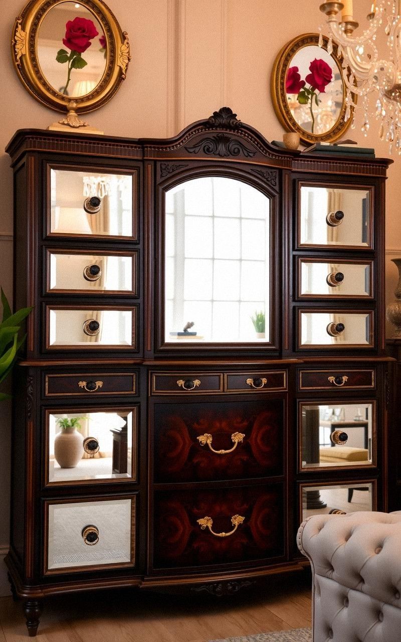 Adding Mirrored Panels for Glamorous Effect