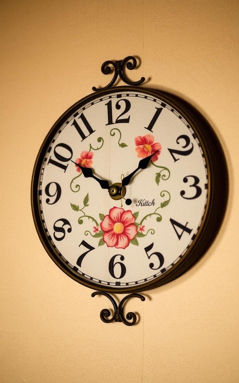 Art Nouveau Inspired Wall Clocks With Floral Details