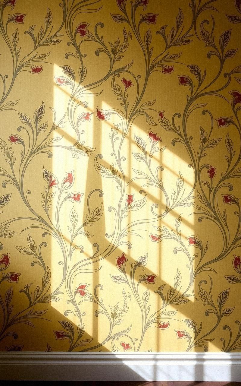 Nature-Inspired Wallpaper With Stylized Florals