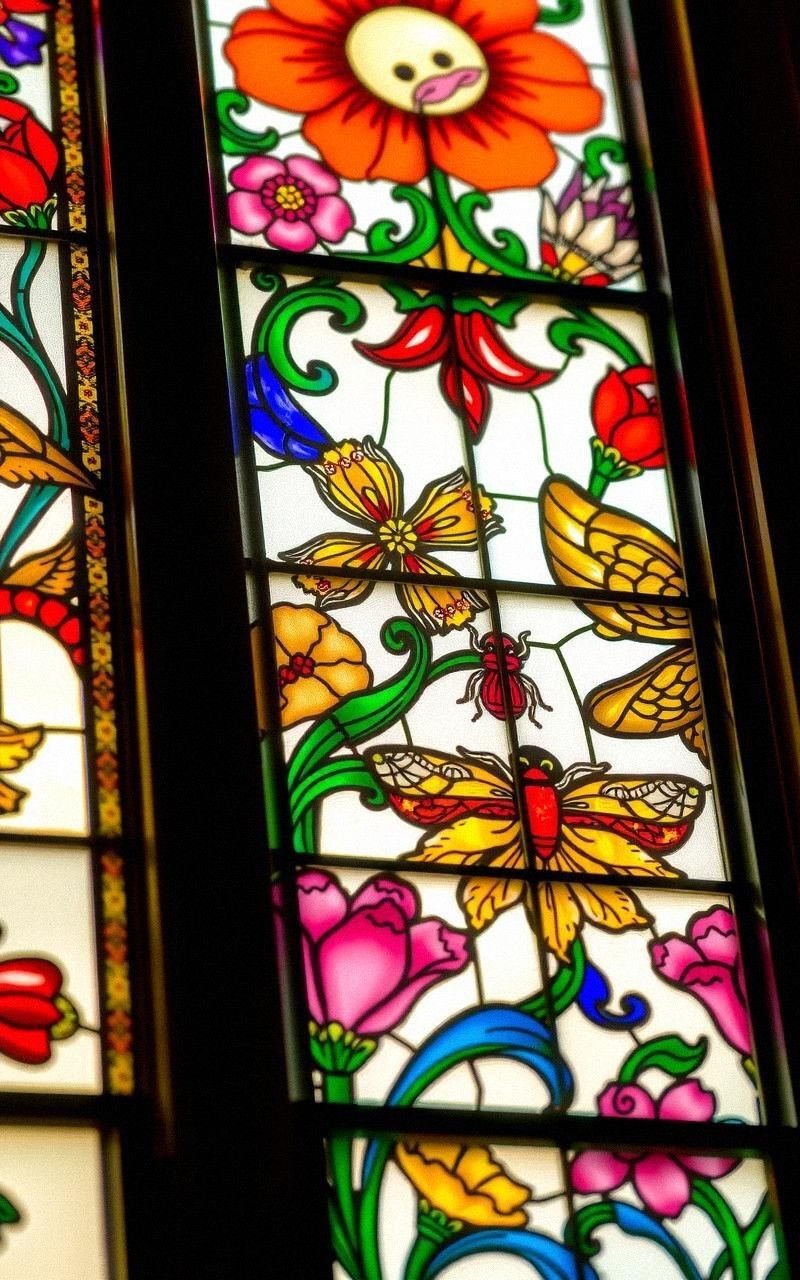 Stained Glass Windows With Organic Motifs