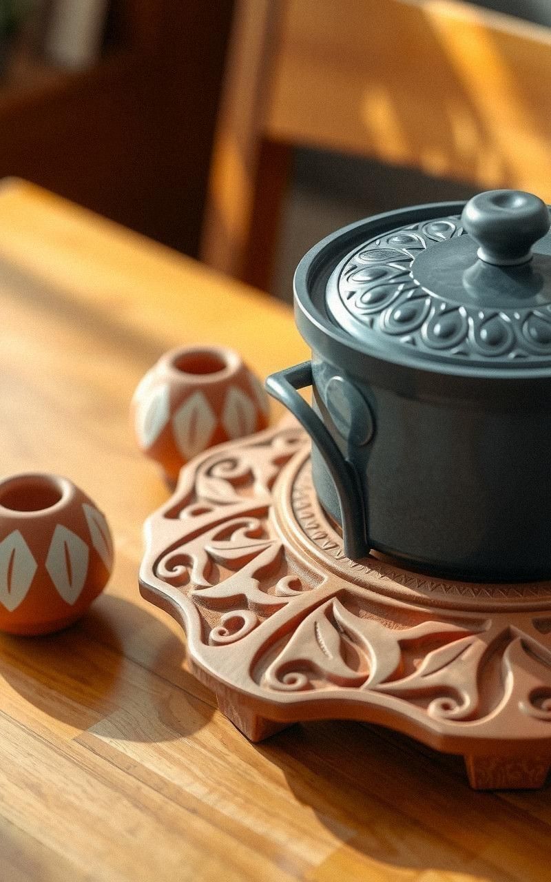 Artisan Clay Trivets to Protect Surfaces