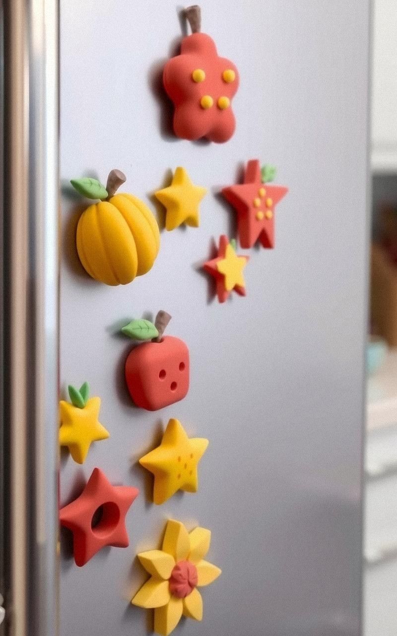 Decorative Clay Magnets for Fridge Art