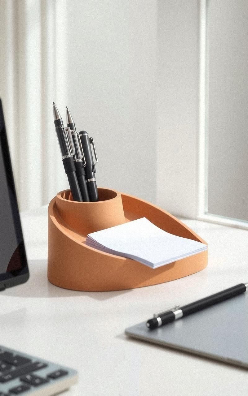 Minimalist Clay Desk Organizers for Tidy Spaces