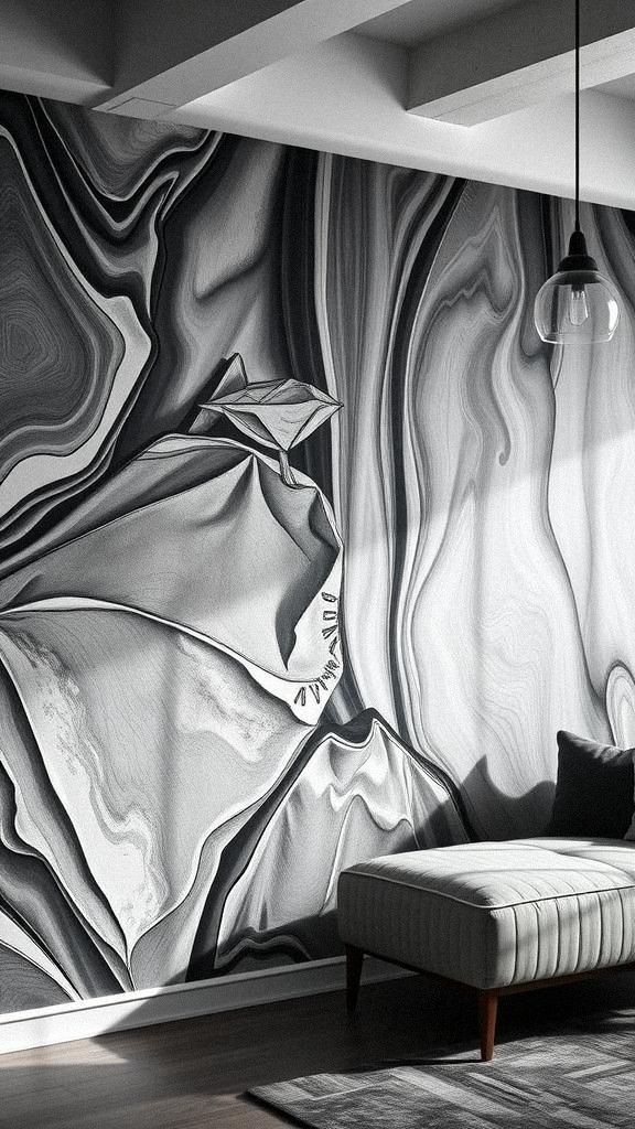 Black and White Photorealistic Murals for Drama