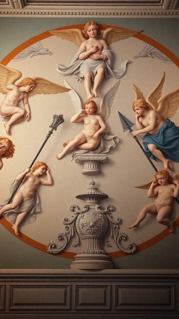 Classic Renaissance-Inspired Murals with Timeless Beauty