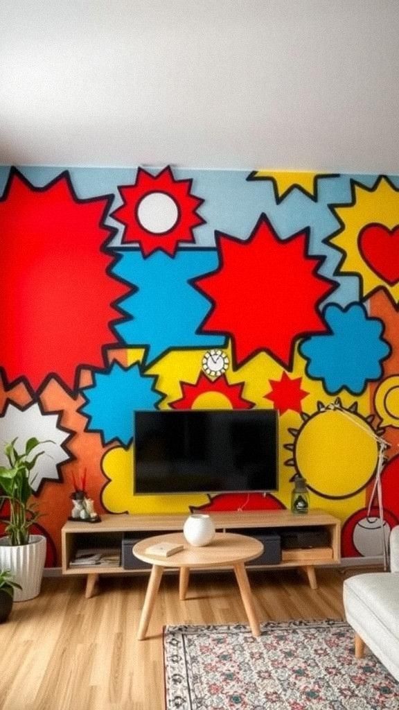 Pop Art Murals Bursting with Vibrant Colors