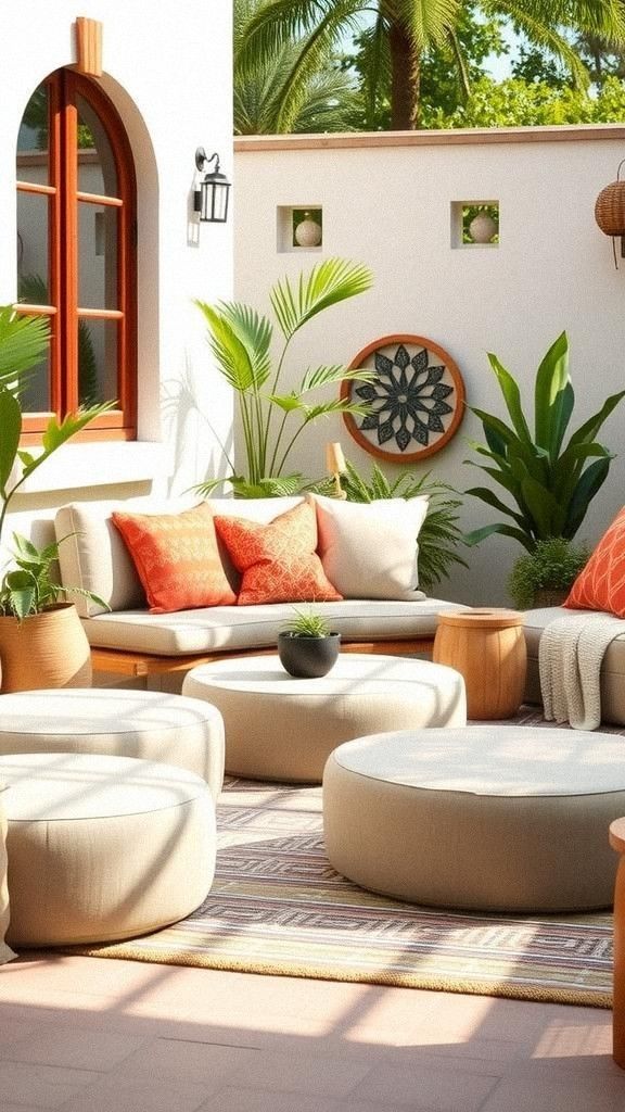 Low Pouf Tables for Casual Dining