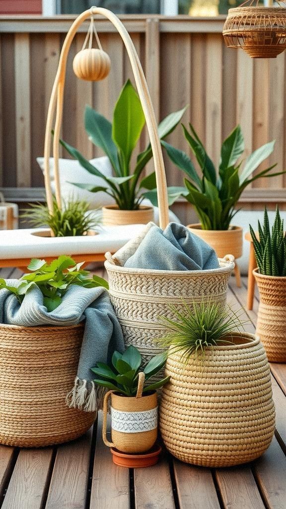 Natural Fiber Baskets for Storage and Decor