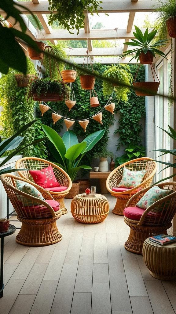 Woven Rattan Chairs for Natural Elegance