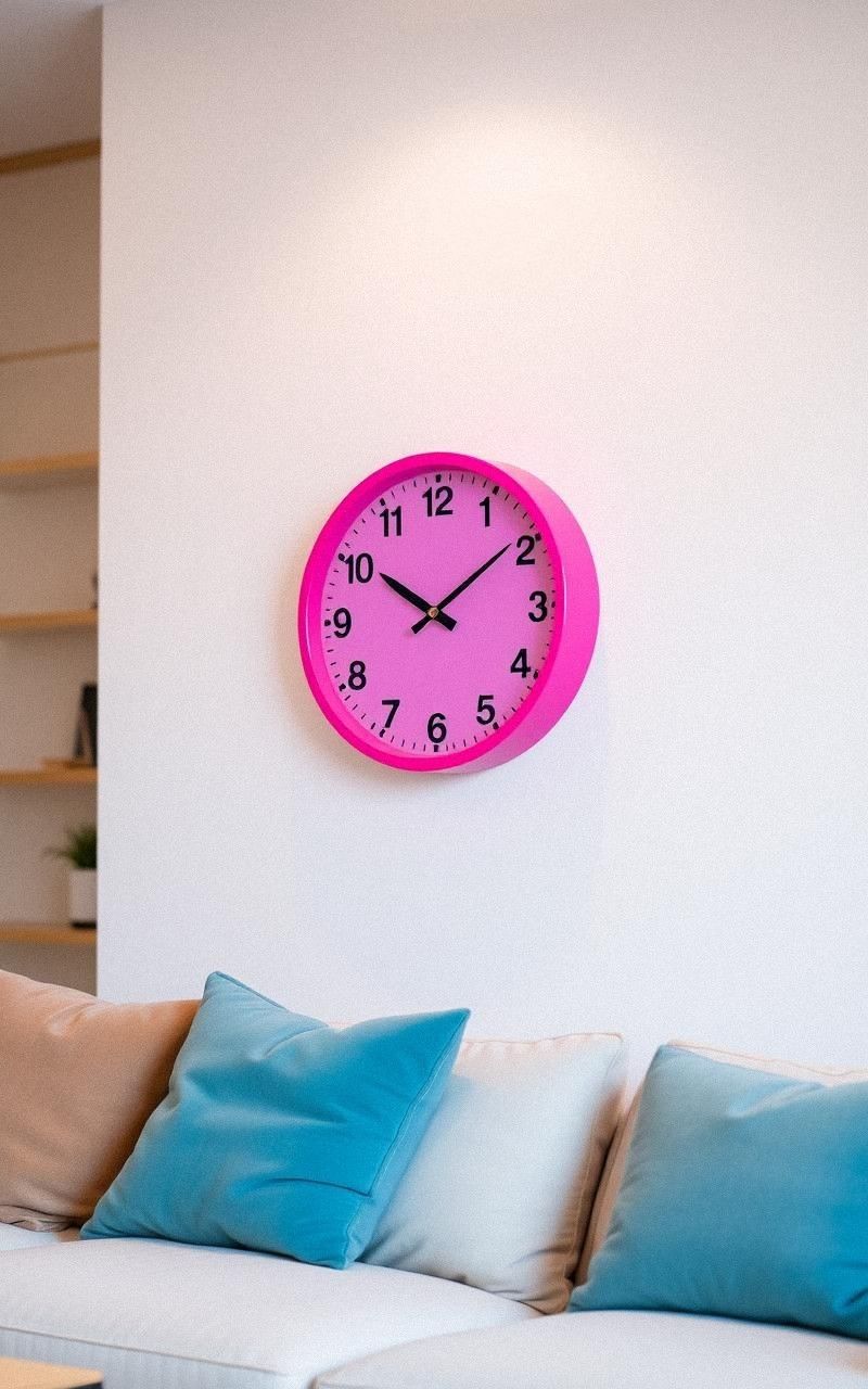 Bright Pink Wall Clocks Add Fun Flair