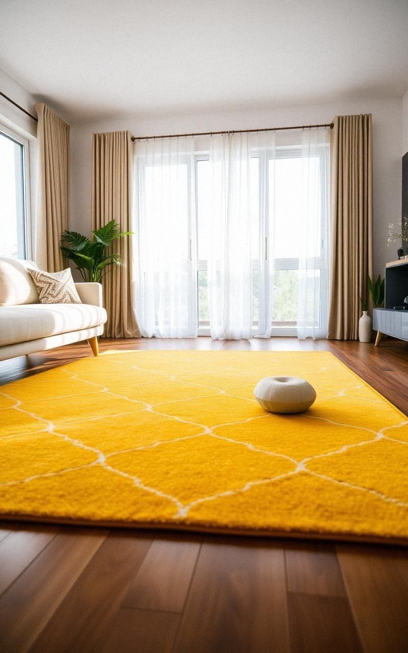 Sunshine Yellow Rugs Brighten Floors