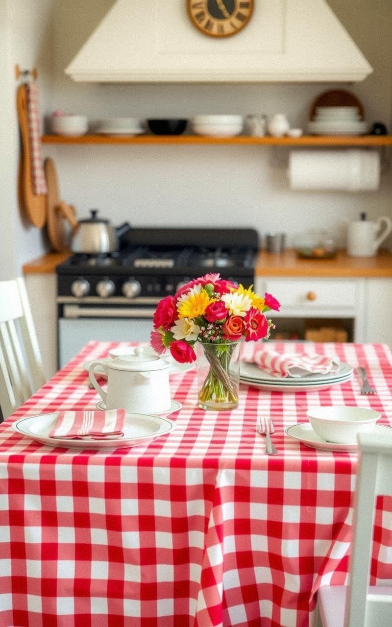 Classic Checkered Tablecloth for Timeless Appeal