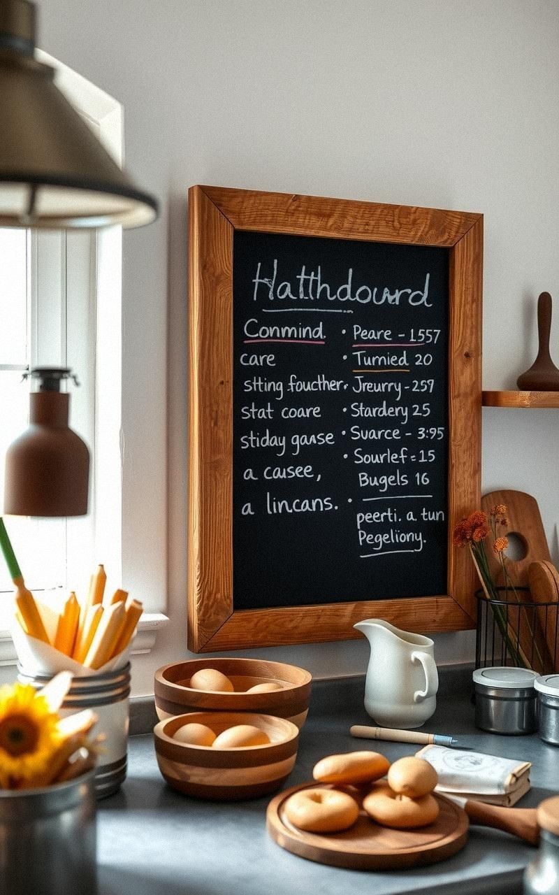 Rustic Chalkboard for Menu and Notes
