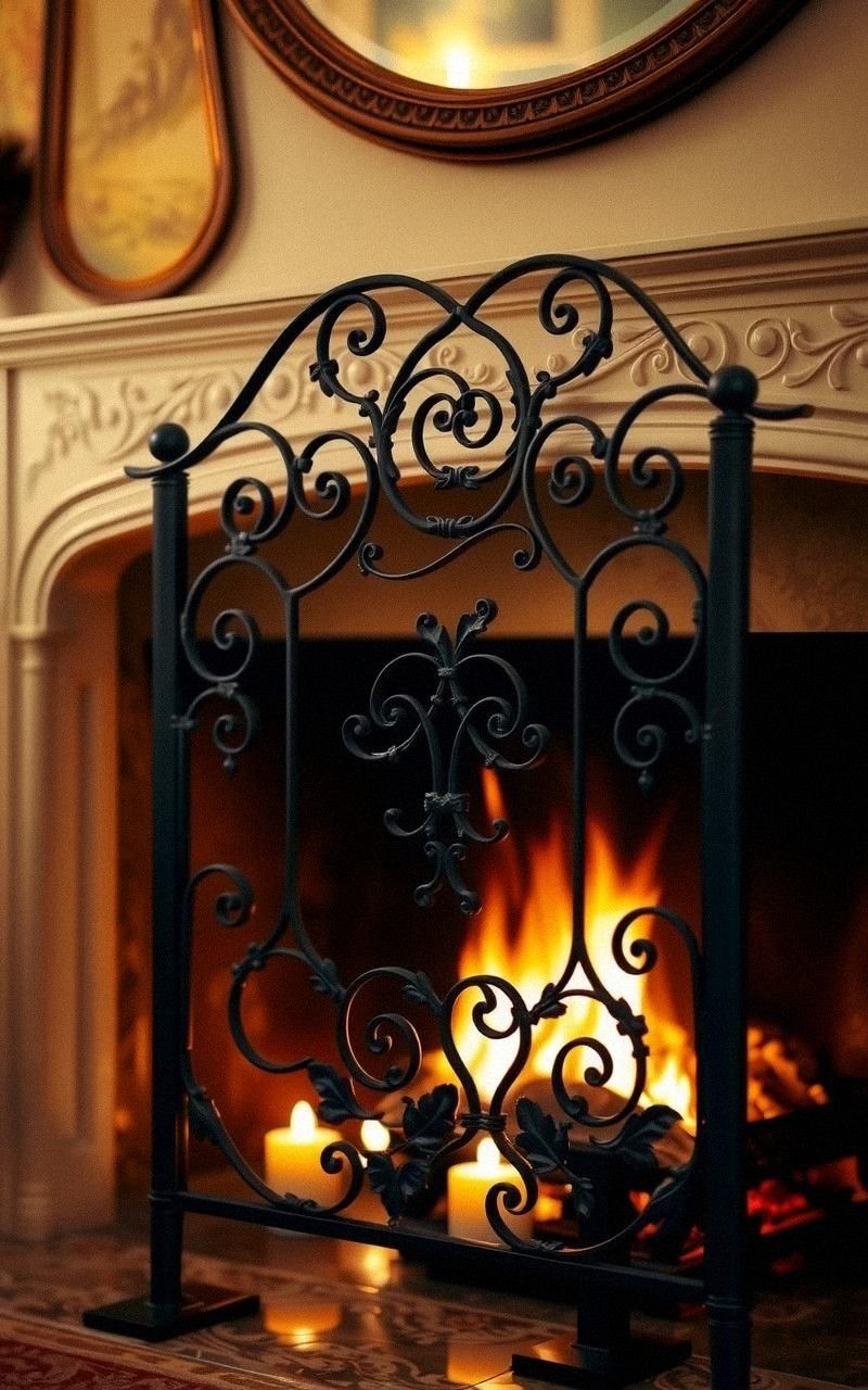 Fireplace Screens with Artistic Designs